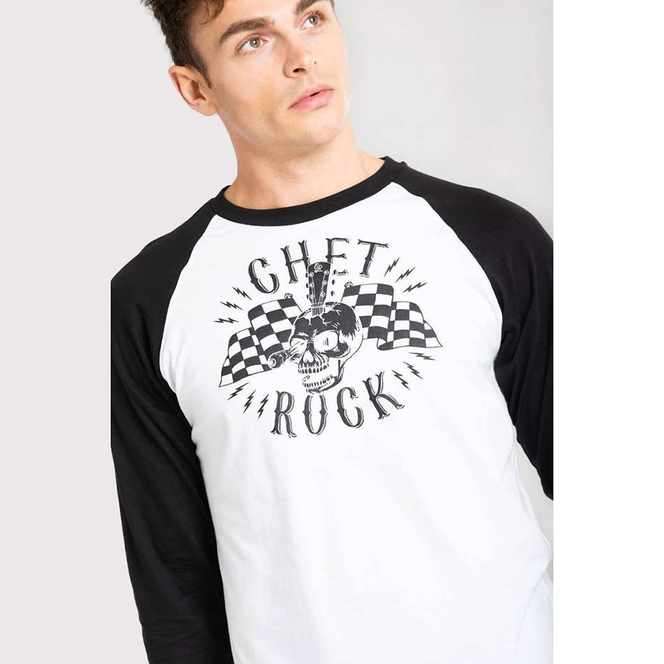 [Chet Rock] 기타헤드 올드스쿨 타투 오리지널 라글란 긴팔 티셔츠 (110)